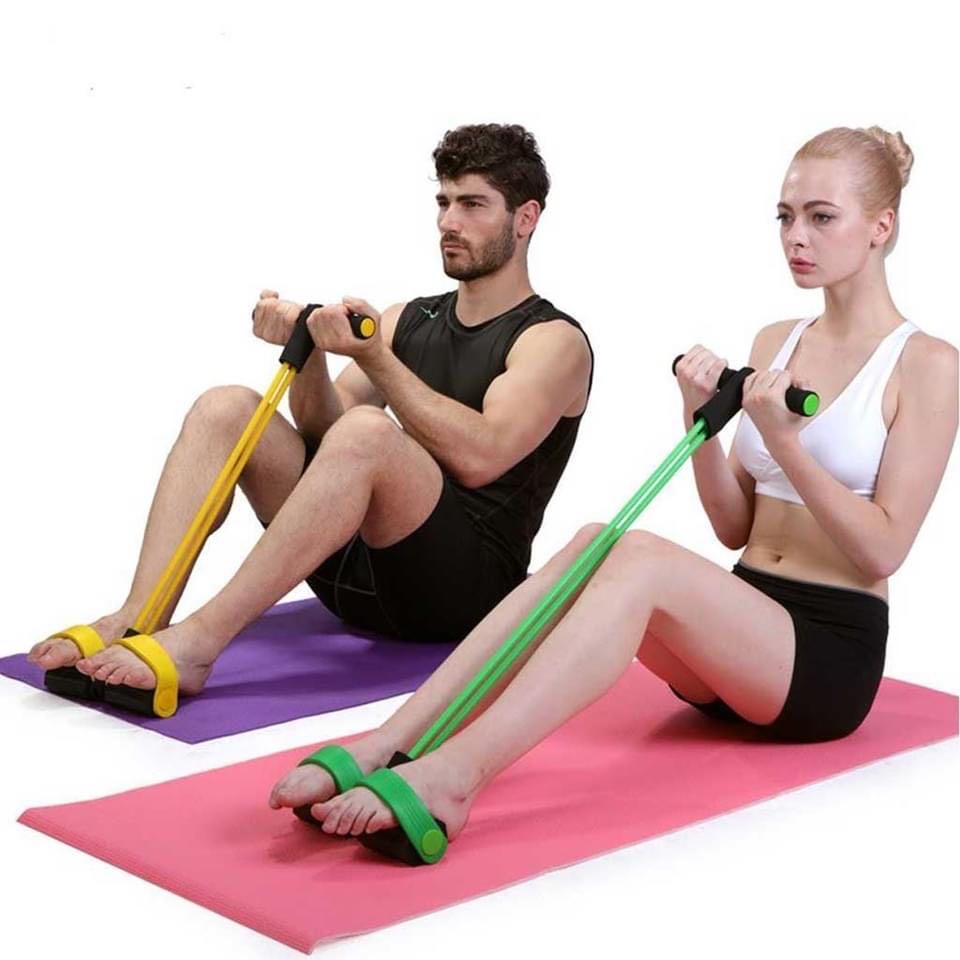 Elástico de Remo com Pedal para Treino Abdominal