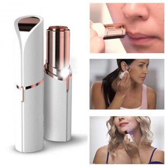 Depilador Facial Elétrico Tipo Batom com Luz LED