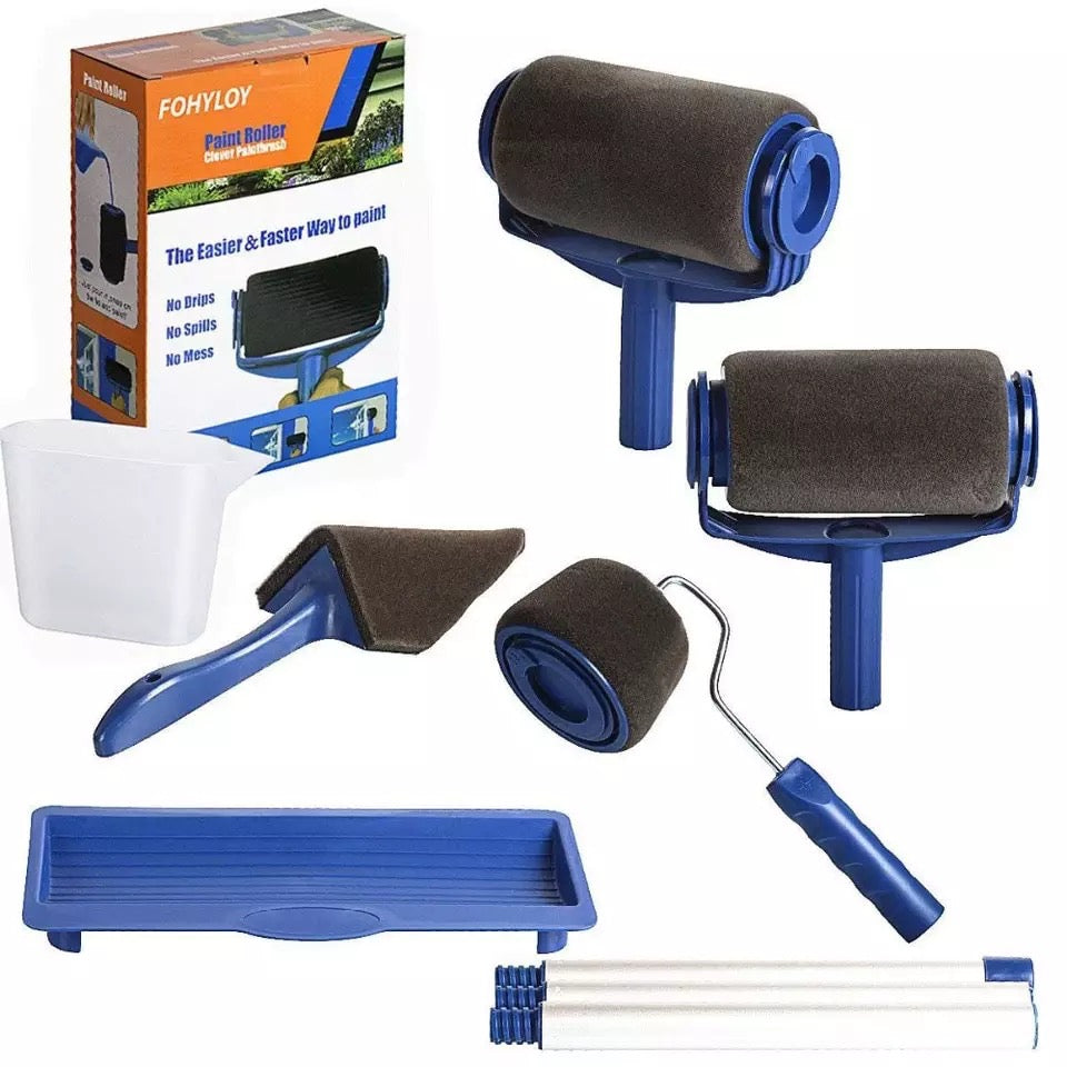 Kit Rolo de Pintura com Reservatório e Cabo Extensível