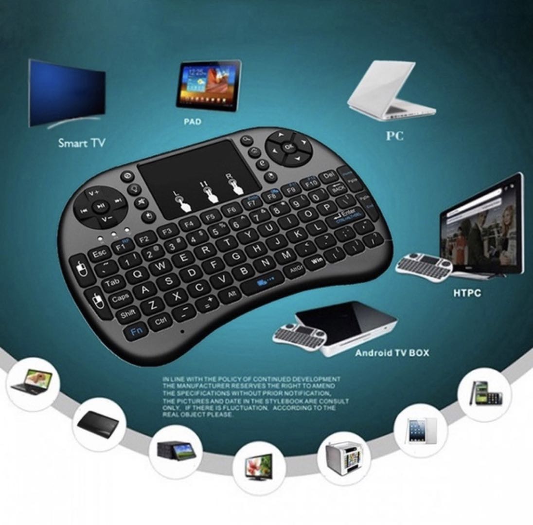 Mini Teclado Sem Fios com Touchpad