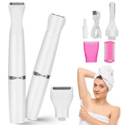 Depilador Elétrico Feminino 2 em 1 Recarregável USB
