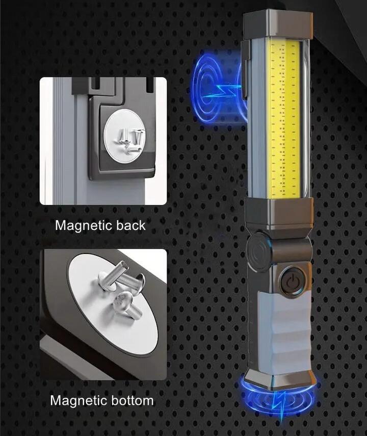 Lanterna de Trabalho LED com Base e Traseira Magnética