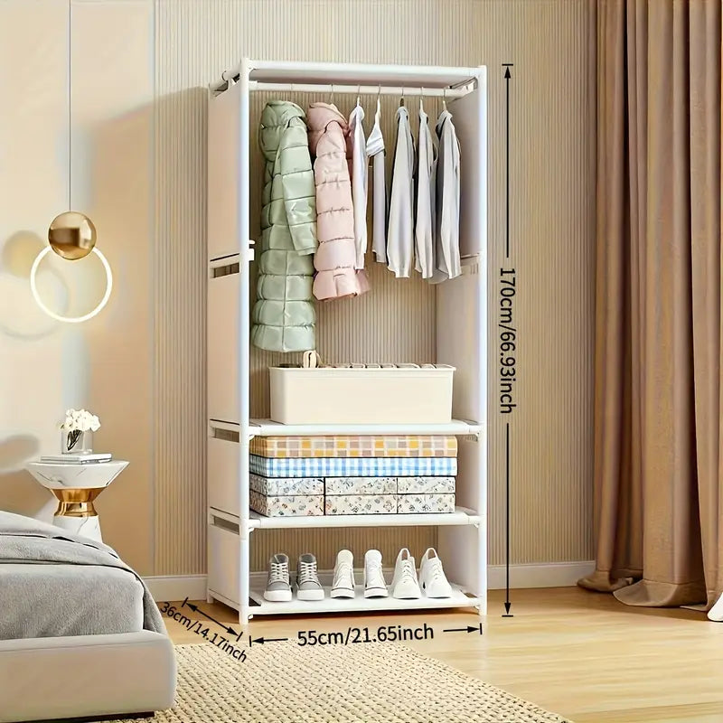 Guarda-Roupa Compacto Multifunções com Cabide