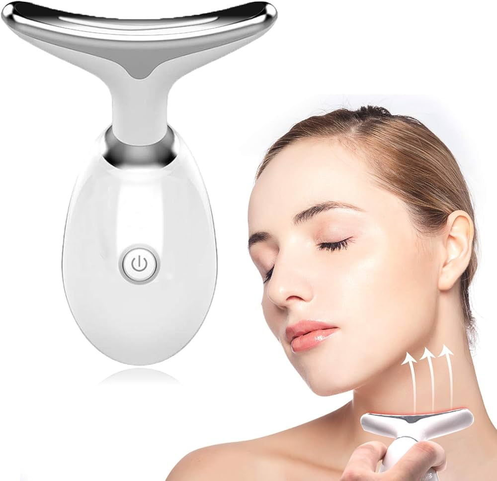 Massageador Facial e de Pescoço Elétrico EMS Recarregável