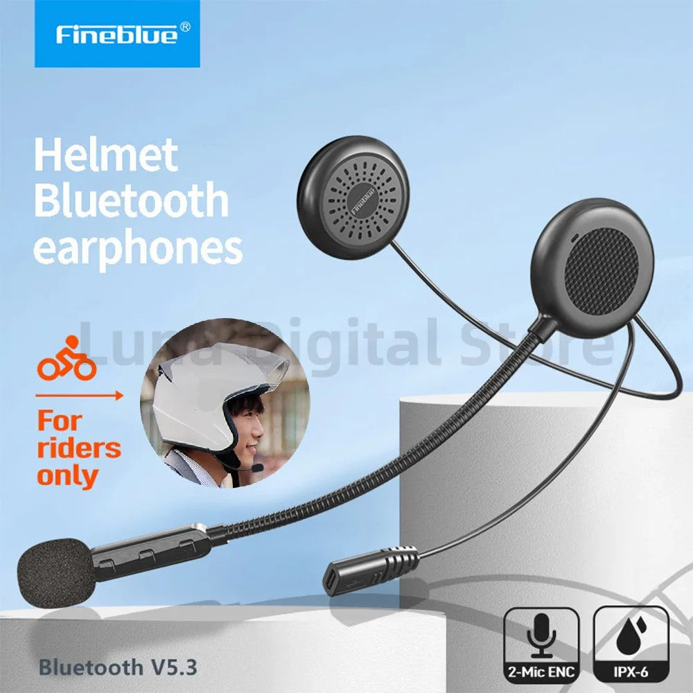 Auriculares Bluetooth Fineblue para Capacete de Mota