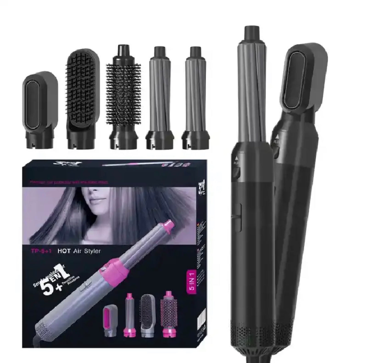 Modelador de Cabelo 5 em 1 Hot Air Styler com 5 Cabeças
