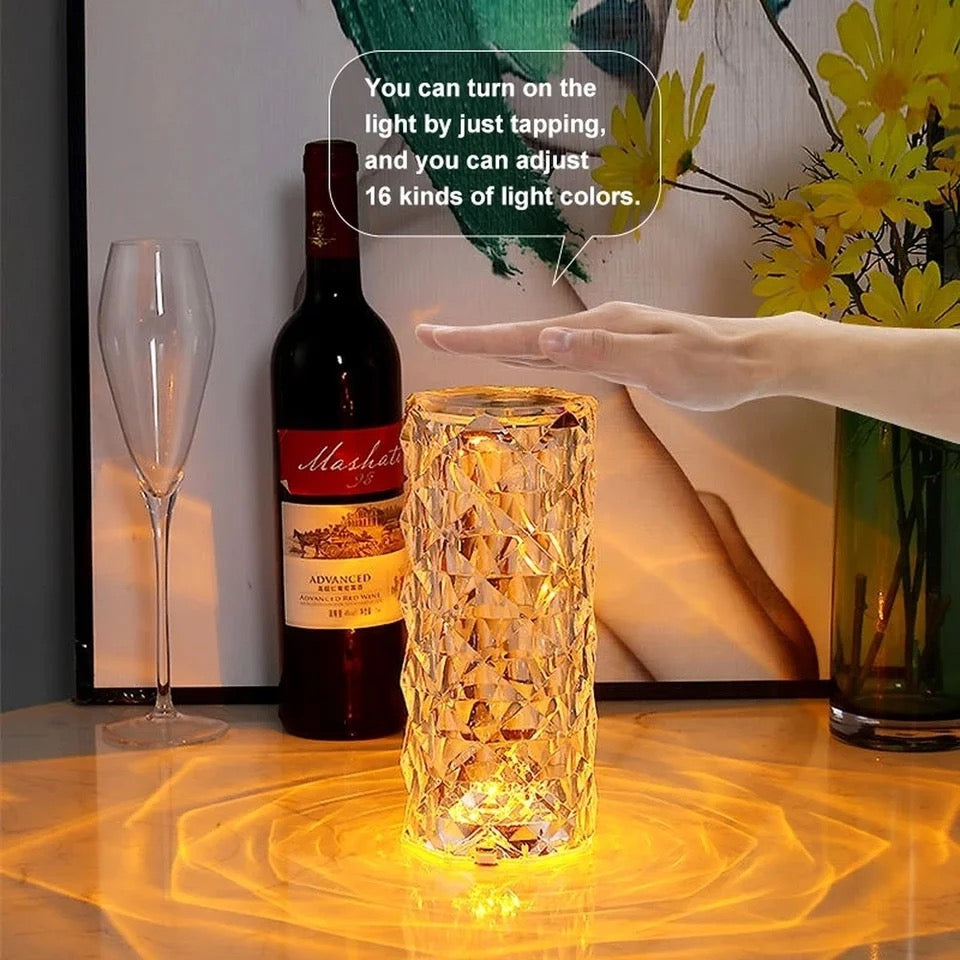 Candeeiro de Cristal LED Tátil 16 Cores