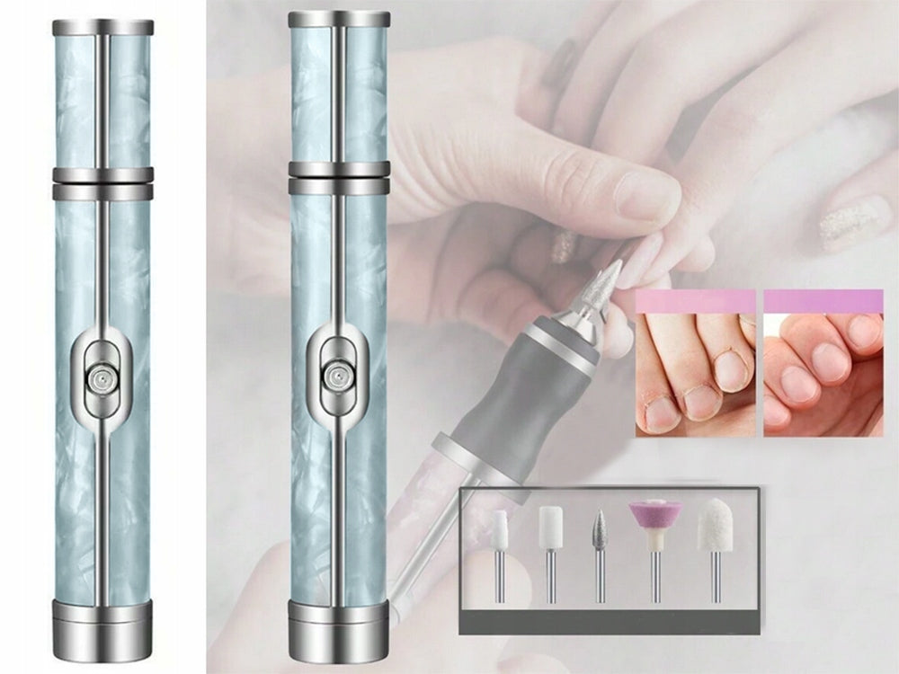 Lima Elétrica para Unhas Slim Recarregável com 5 Brocas Cerâmica