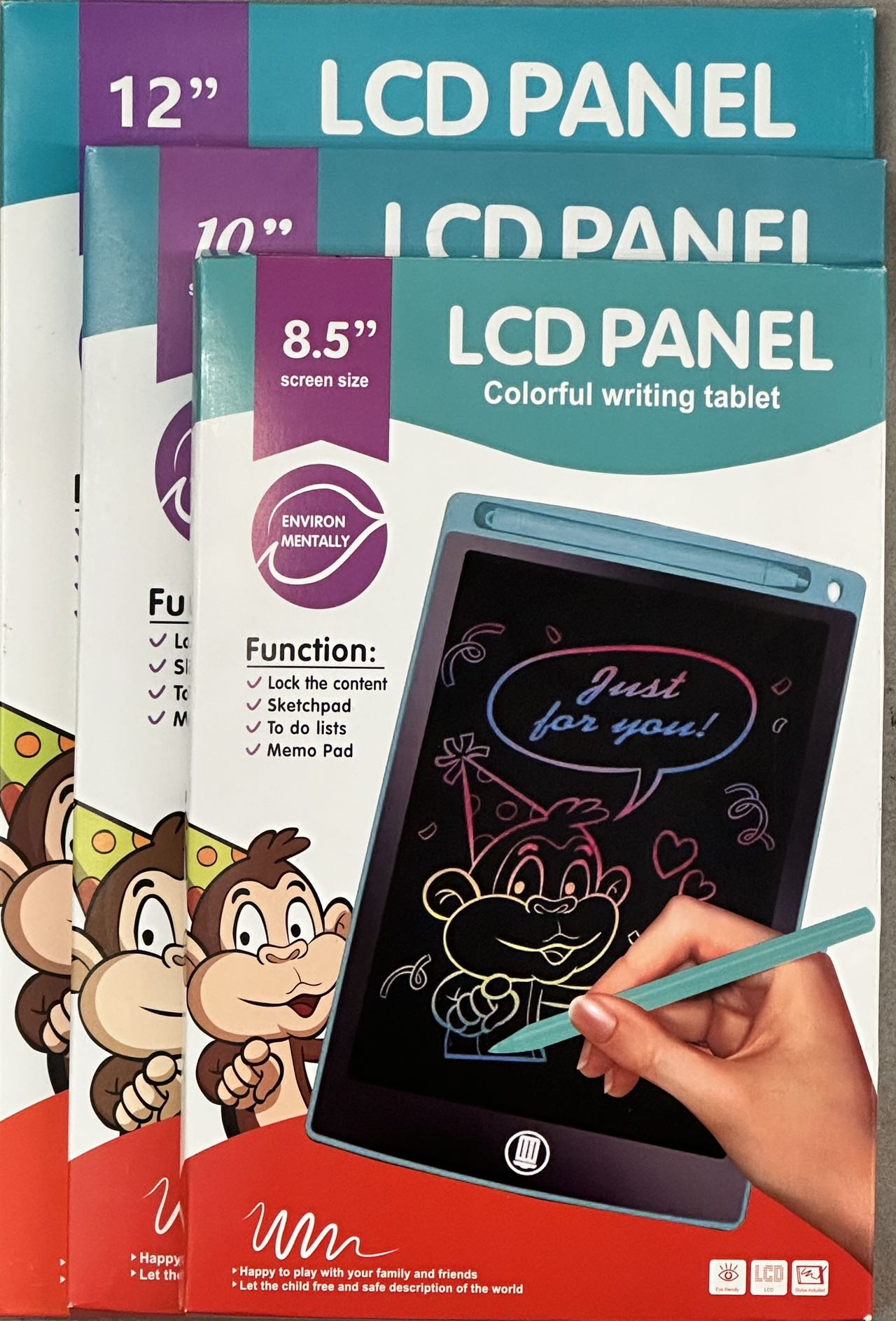 Tablet de Escrita LCD Panel Colorido Macaco 25178