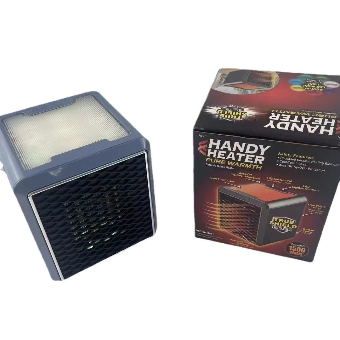 Aquecedor Cerâmico Portátil 1500W com Luz LED