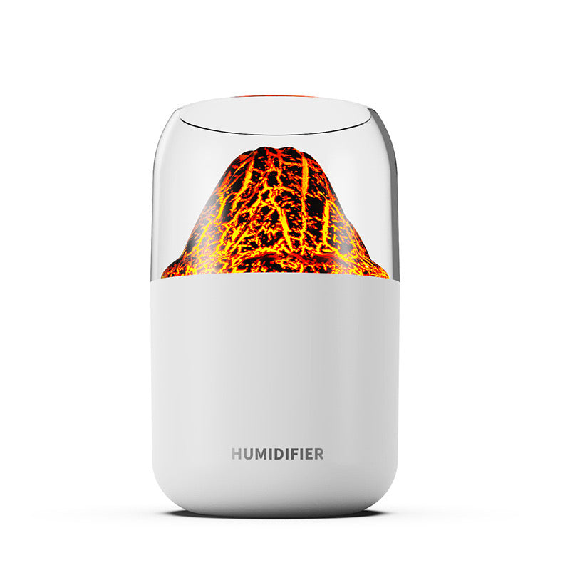 Humidificador Vulcão Formato Cápsula com Efeito Lava
