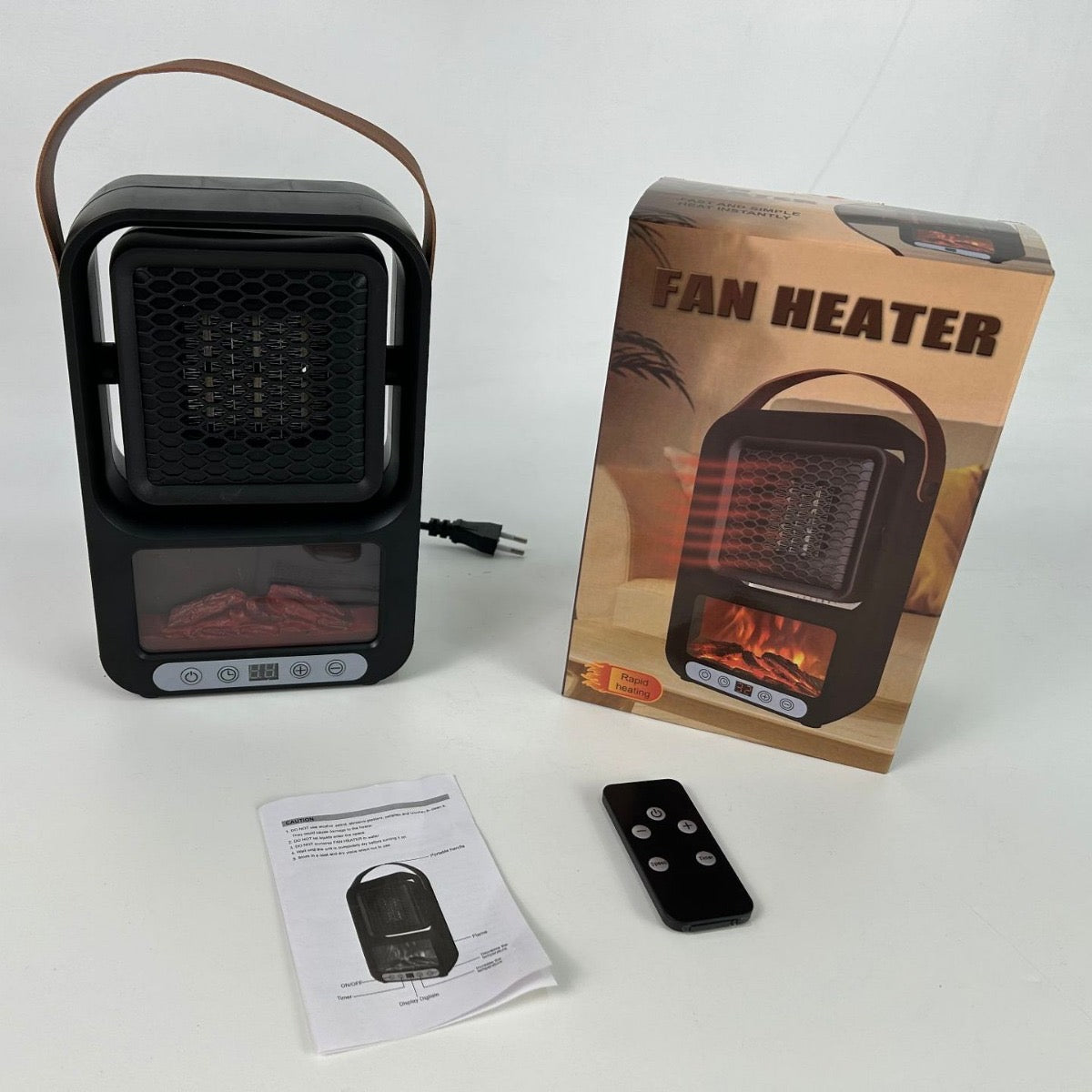 Aquecedor Fan Heater com Efeito Lareira e Comando