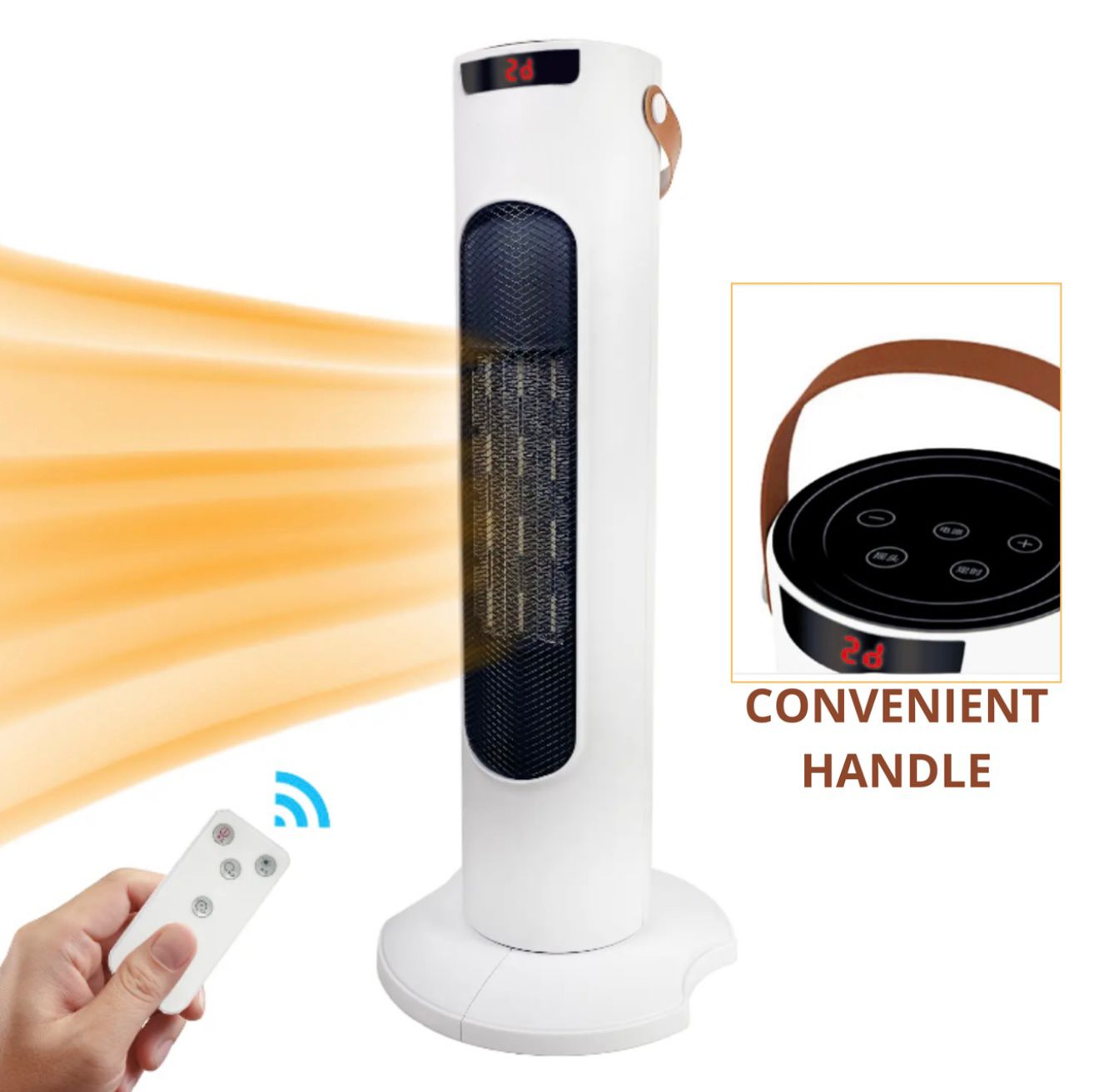 Aquecedor Torre Cerâmico com Comando e Pega