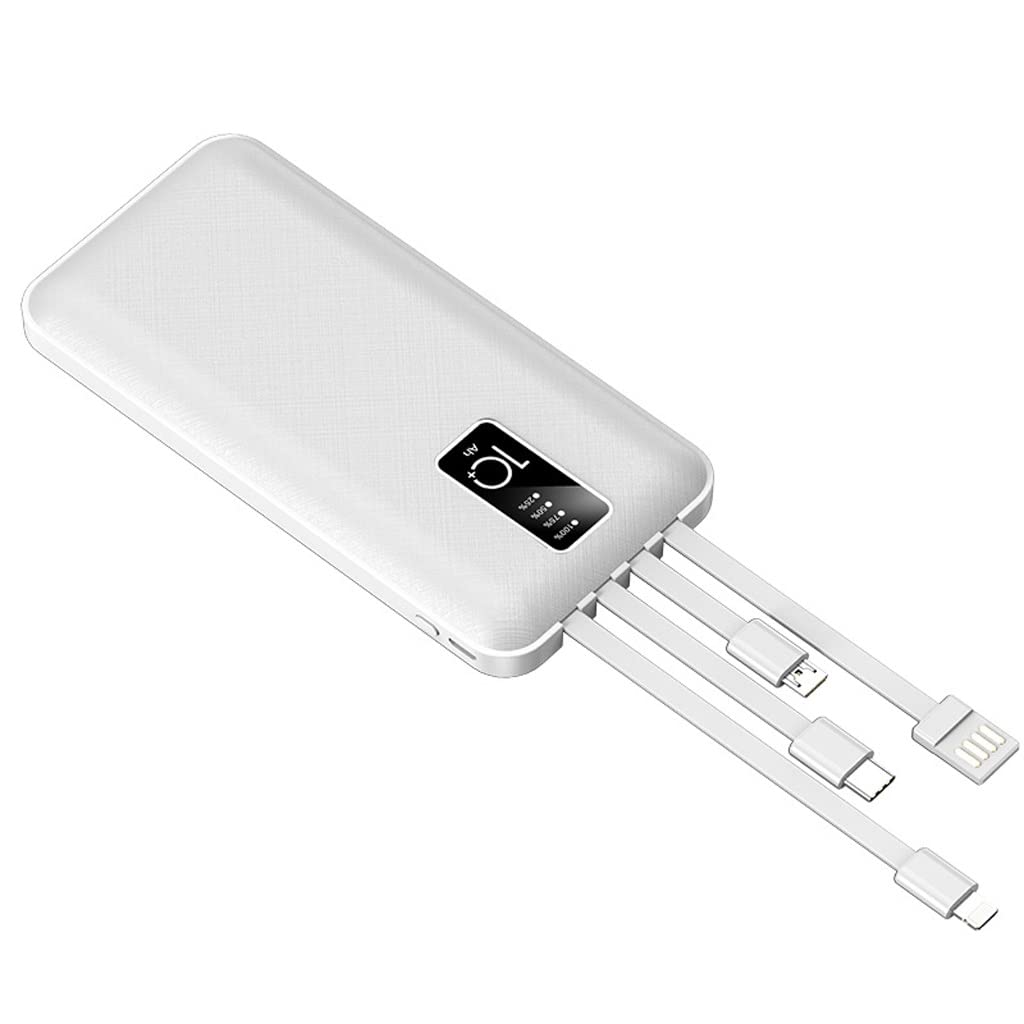 Powerbank 10000 mAh com 4 Cabos Integrados