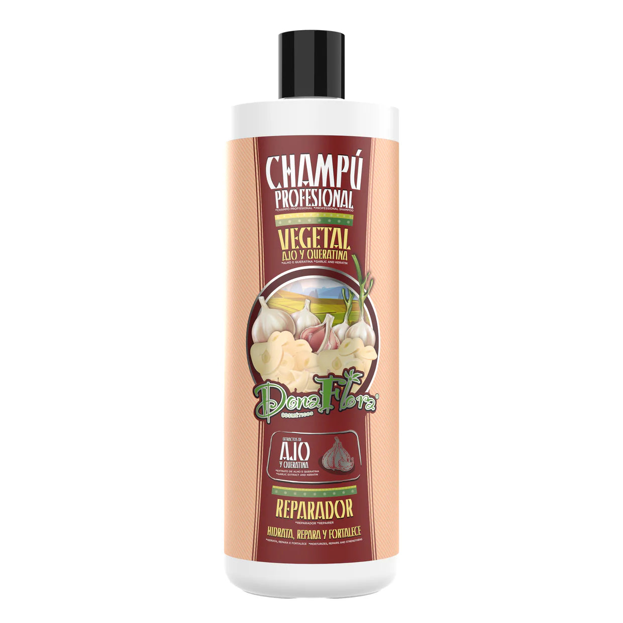 Shampoo Reparador 1L - Alho e Queratina