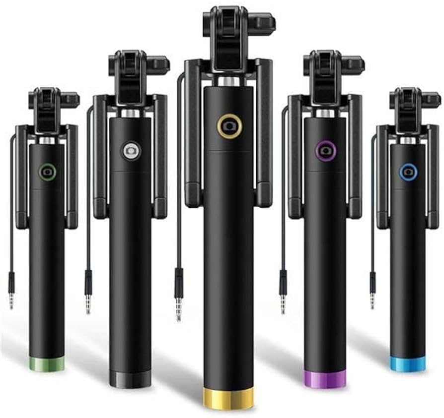 Selfie Stick Compacto com Cabo Jack 3,5 mm