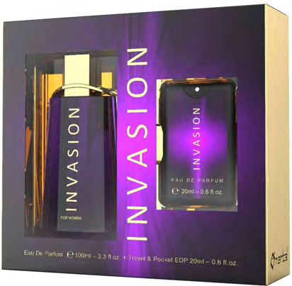 Coffret Perfume Invasion EDP 100ml + Gel de Banho