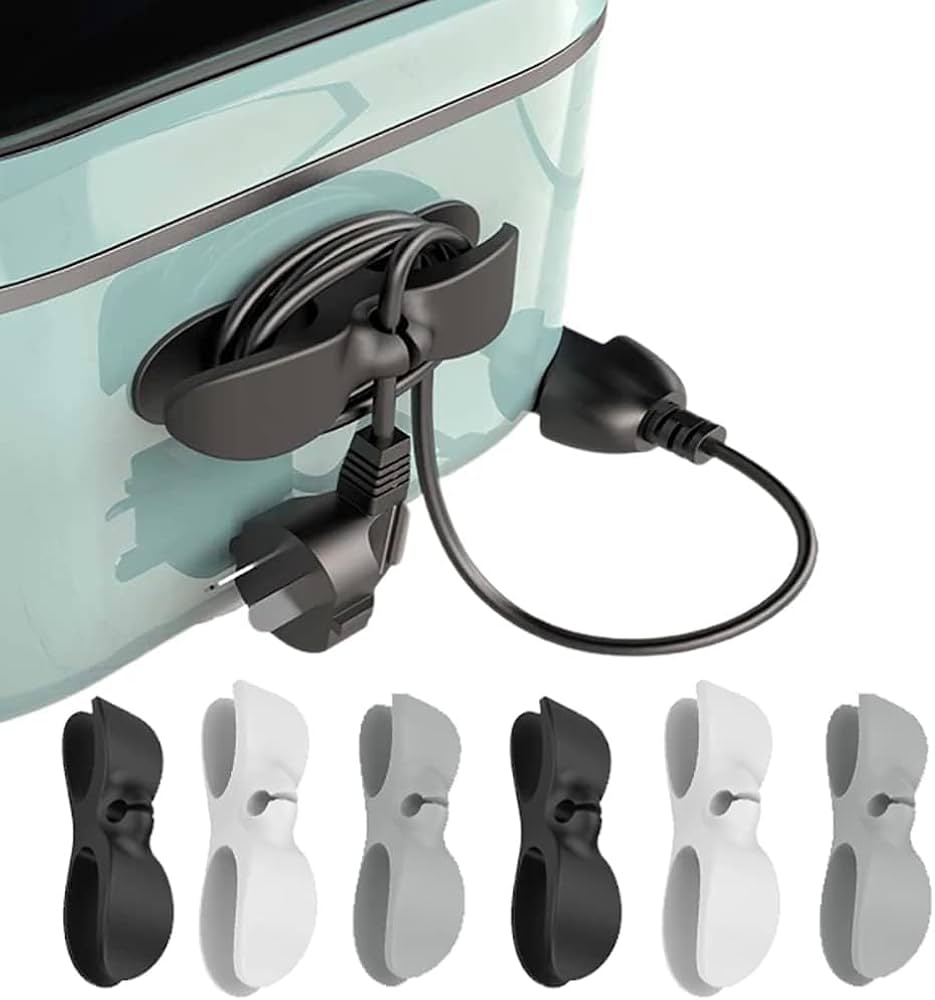 Organizador de Cabos Autocolante 6 Peças