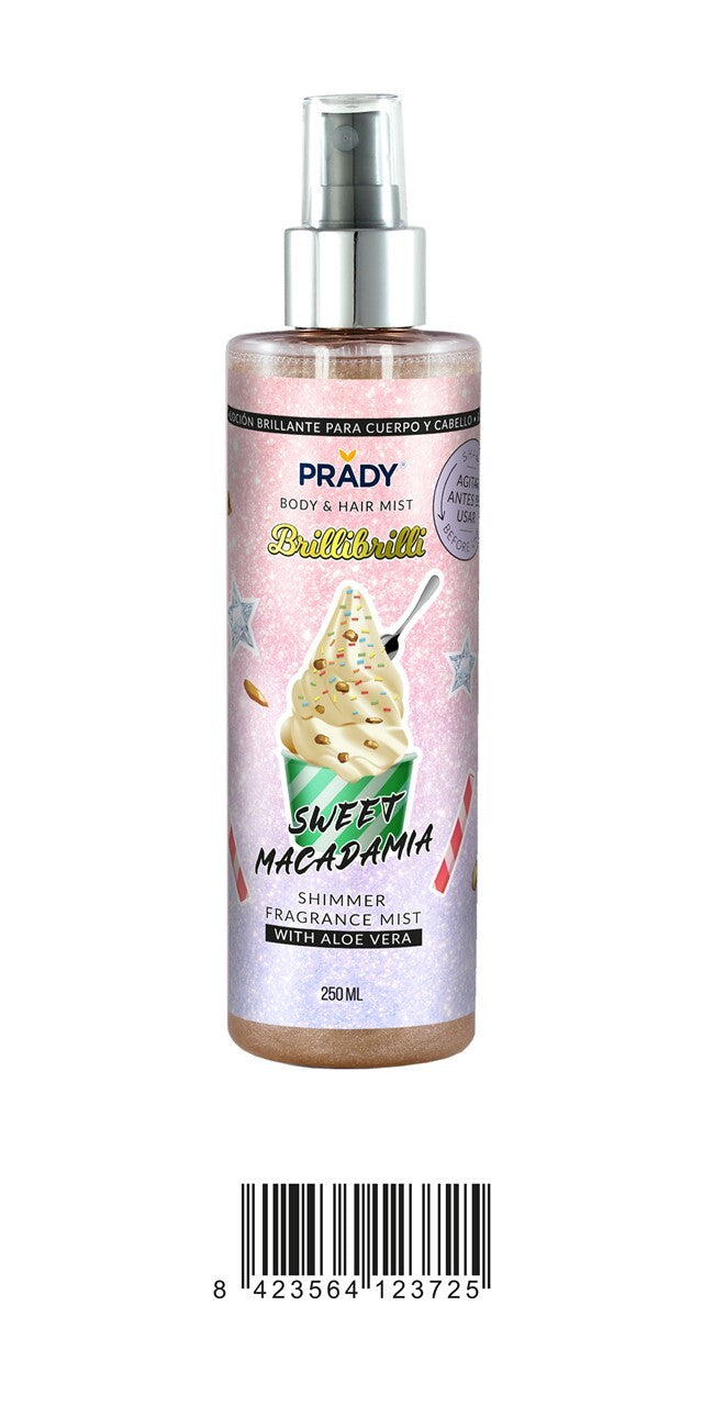 Prady Brillibrilli Body & Hair Mist Sweet Macadamia 250ml