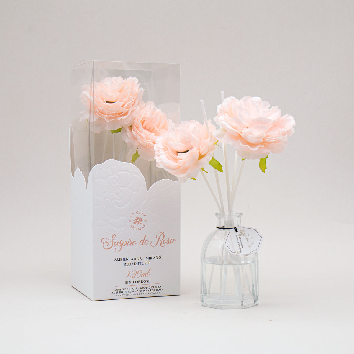 Mikado c/Flor Suspiro de Rosa de 120ml