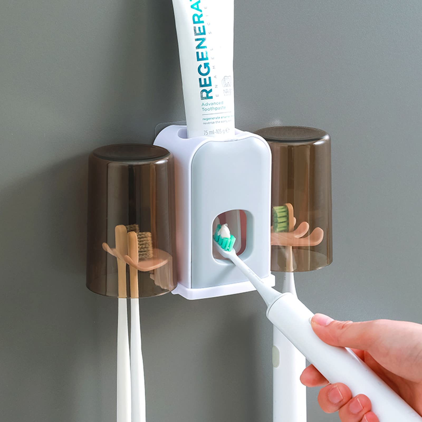 Suporte Multifuncional para Escovas de Dentes e Pasta Dentífrica