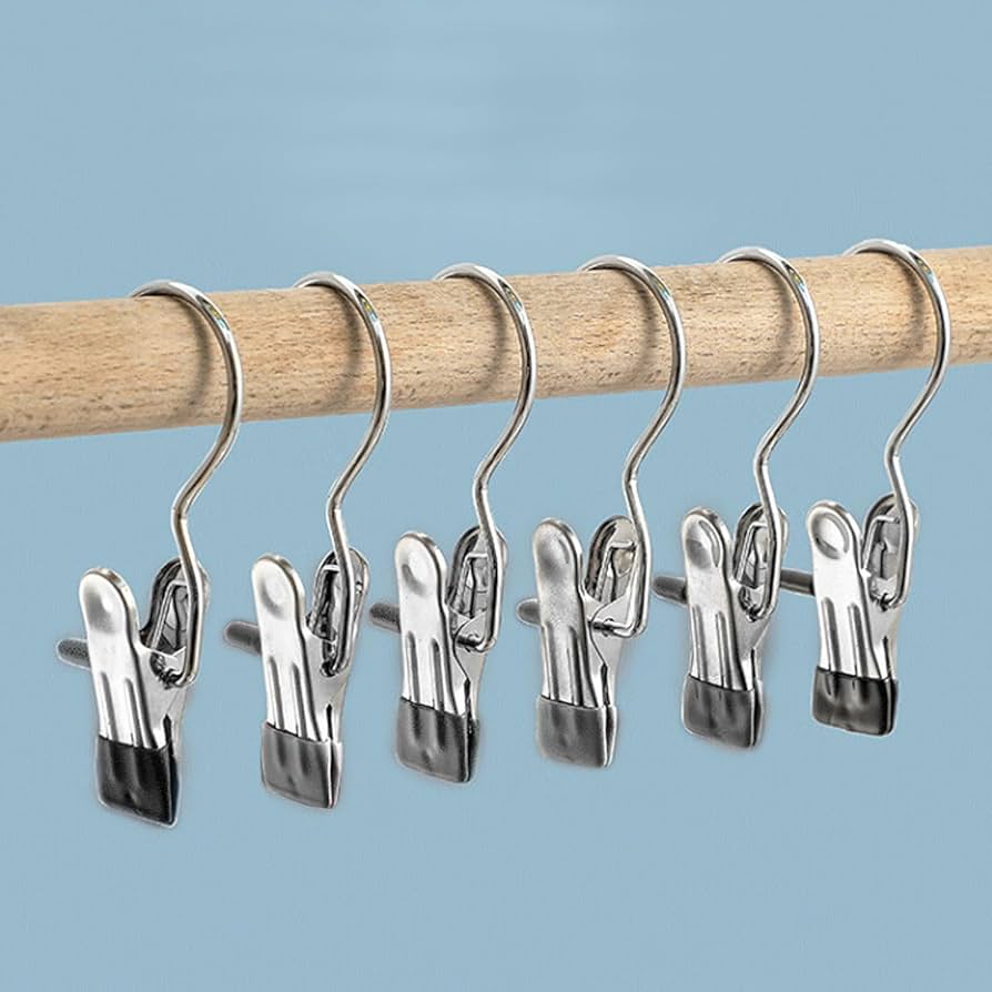 Cabides Metálicos com Molas para Secagem – Pack 6 Unidades