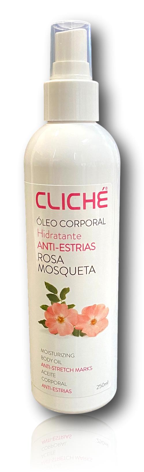 Óleo Corporal Cliché Rosa Mosqueta 250ml – Hidratante Anti-Estrias