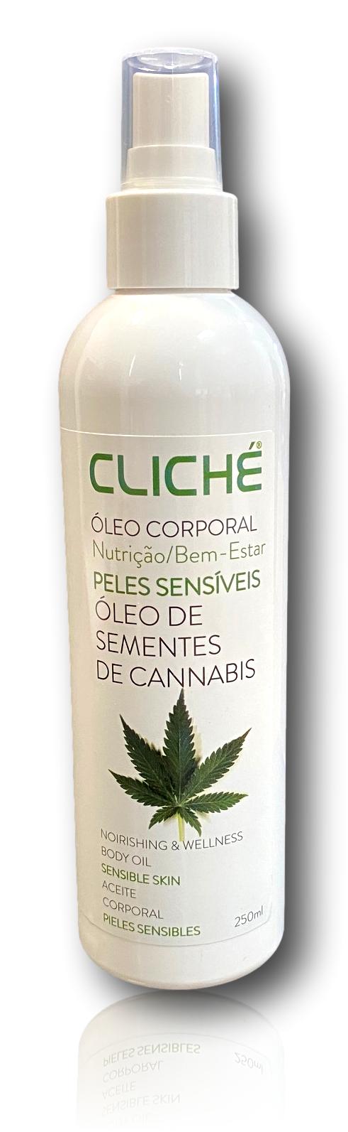 Óleo Corporal Cliché Sementes de Cannabis 250ml – Nutrição Peles Sensíveis