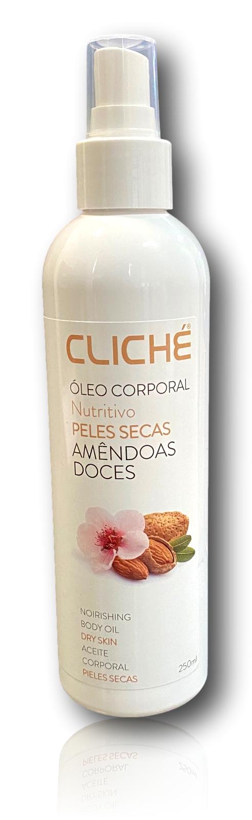 Óleo Corporal Cliché Amêndoas Doces 250ml – Nutritivo Peles Secas