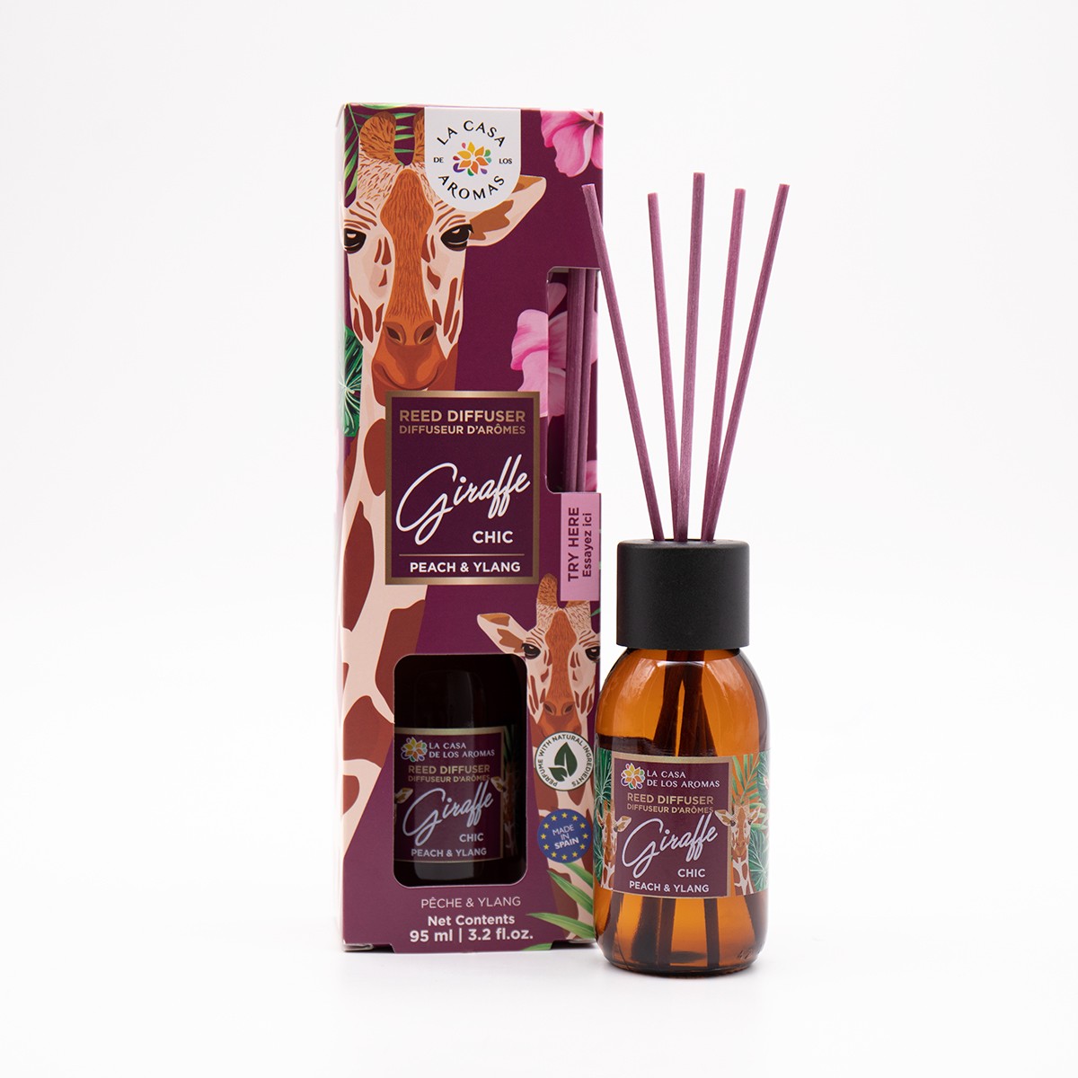 Mikado Giraffe Chic Pessego e Ylang de 95ml