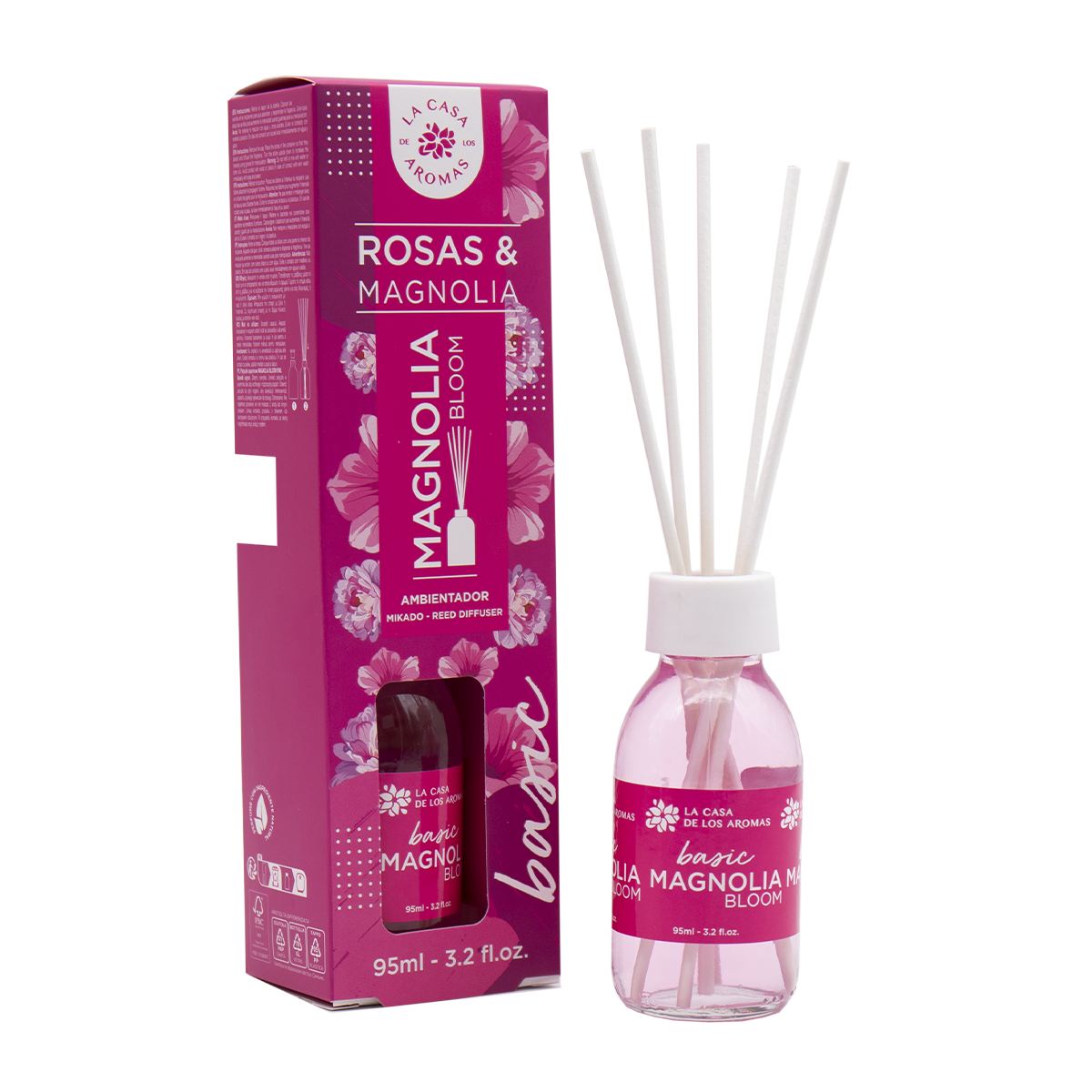 Mikado Basic Rosas e Magnolia de 95ml