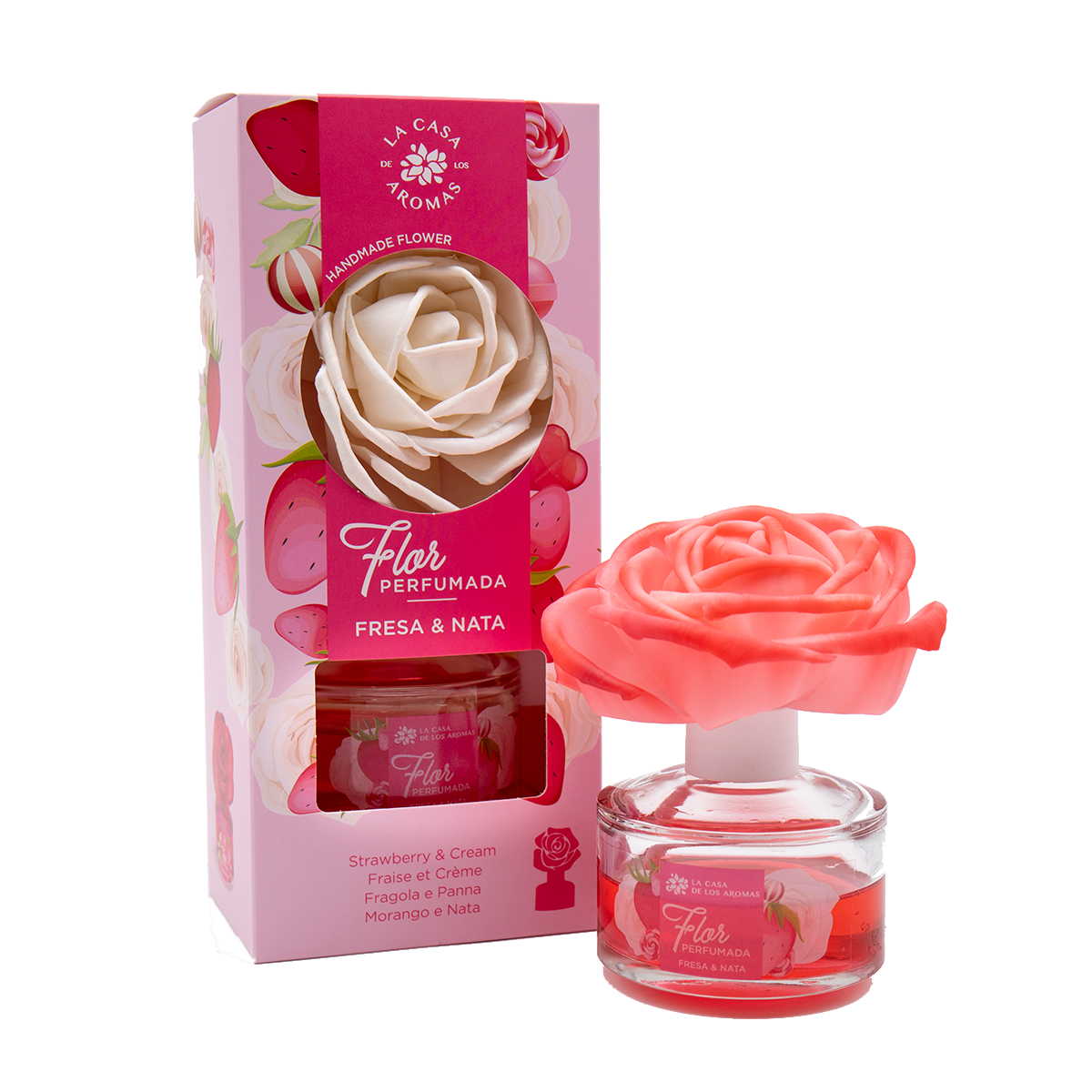 Flor Perfumada Creme de Morango de 65ml