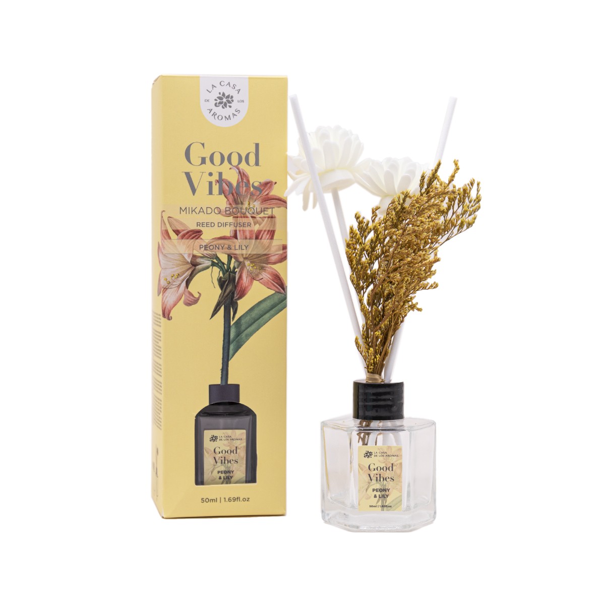 Mikado Bouquet Peony & Lily de 50ml - Good Vibes