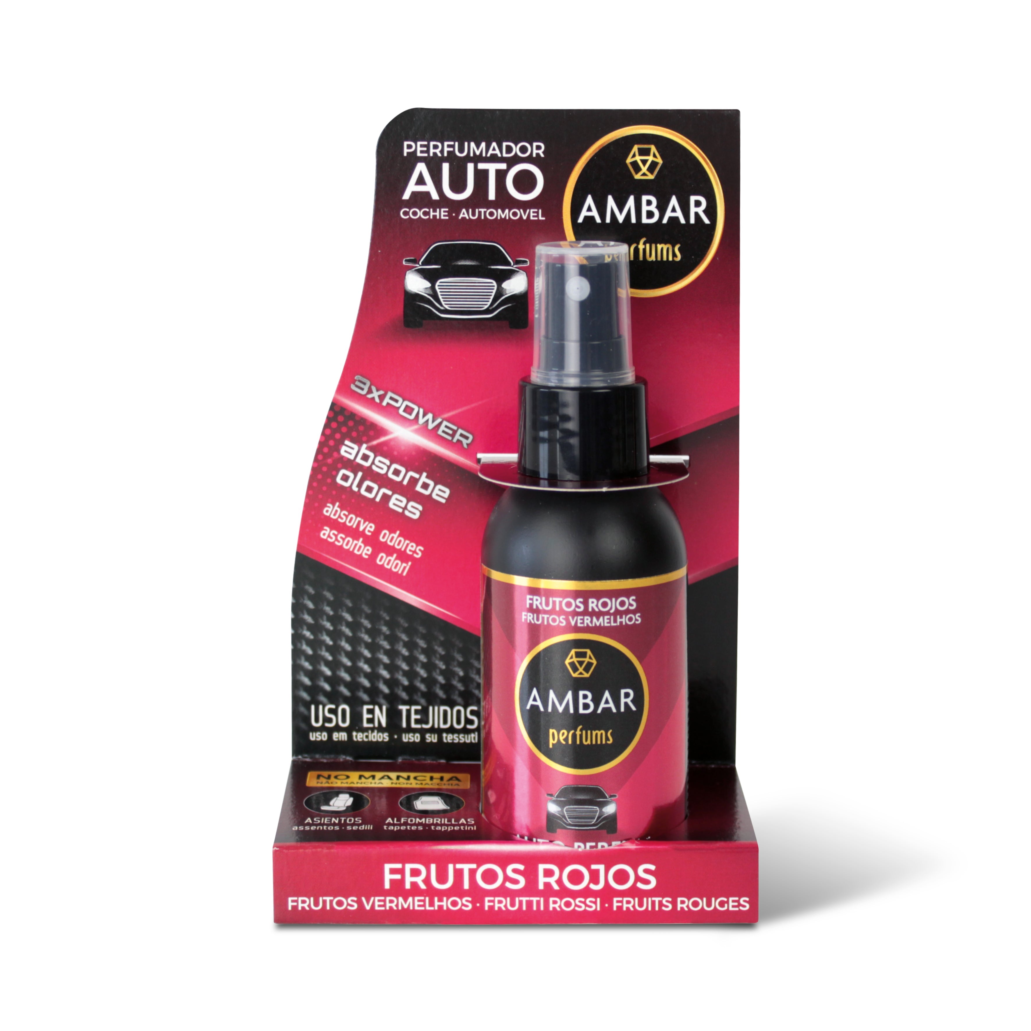 Spray Ambientador de Carro Frutos Vermelhos de 90ml