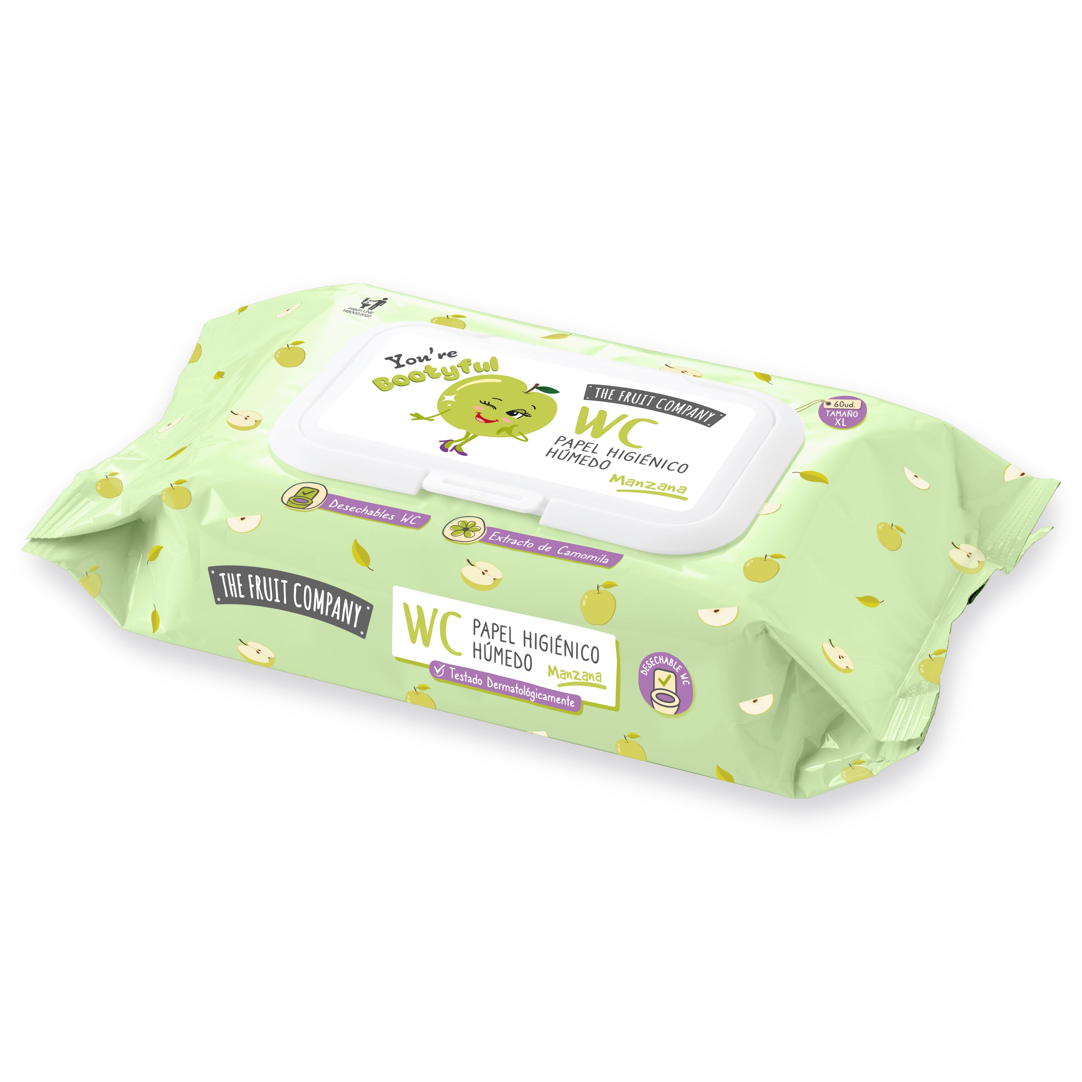 Papel Higienico Húmido Maca Verde de 60unid.