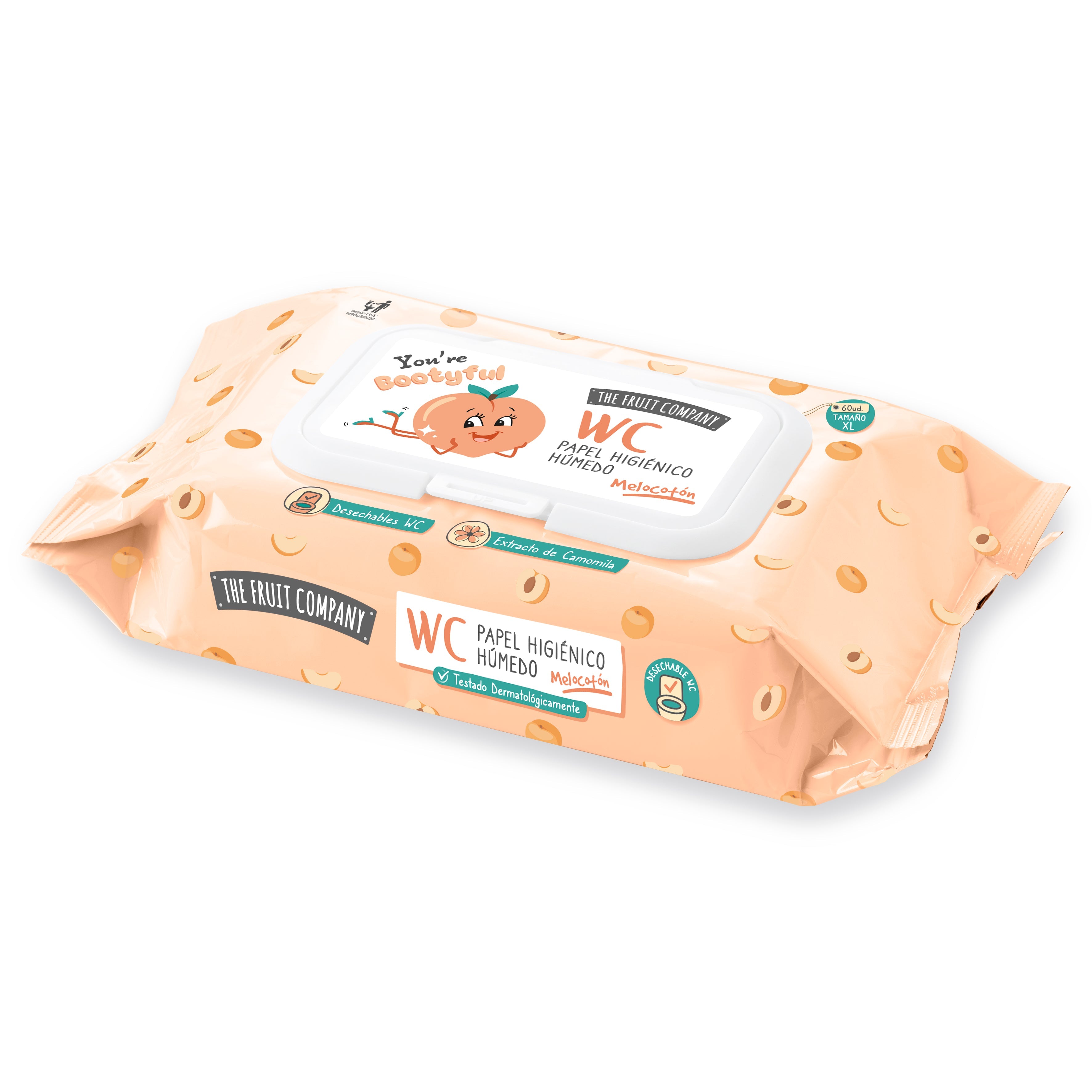 Papel Higienico Húmido Pessego de 60unid.