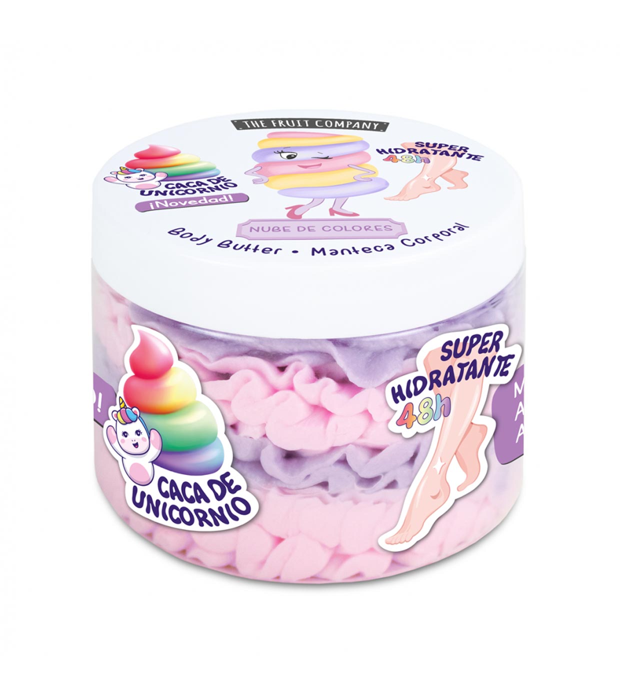 Manteiga Corporal Candy Marshmallow Colorido de 250g