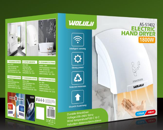 Secador de Mãos Elétrico Woluli AS-51402 1800W