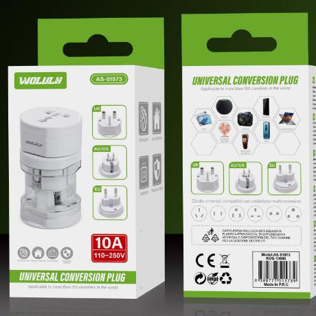 Adaptador Universal de Viagem Modular 10 A
