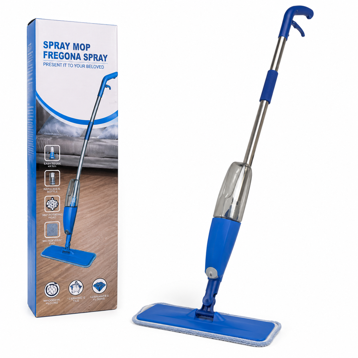 Esfregona Spray com Reservatório Integrado