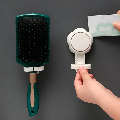 Suporte de Parede Multifuncional com Ventosa para Escovas e Utensílios