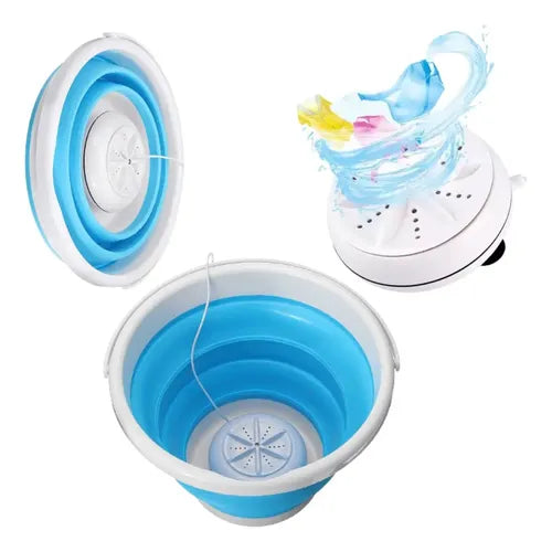 Mini Máquina de Lavar Dobrável Portátil