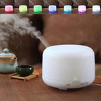 Difusor de Óleos Essenciais Compacto com Timer e Luz LED