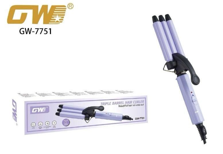 GW Triplo Ondulador Triple Barrel GW-7751 Lilás