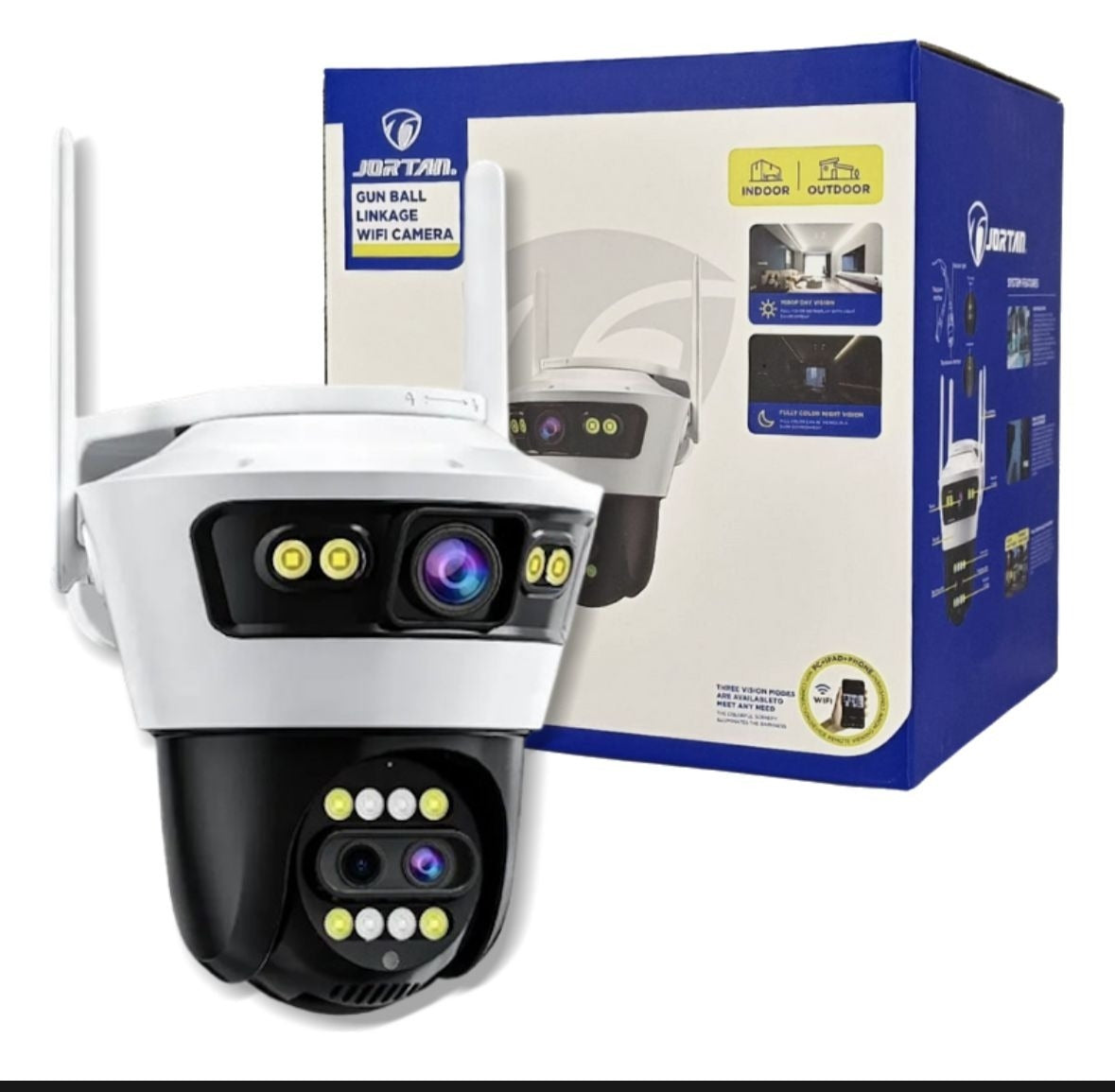 Camera PTZ Dual Lens WIFI Gun Ball Linkage Interior Exterior JORTAN JT-00074