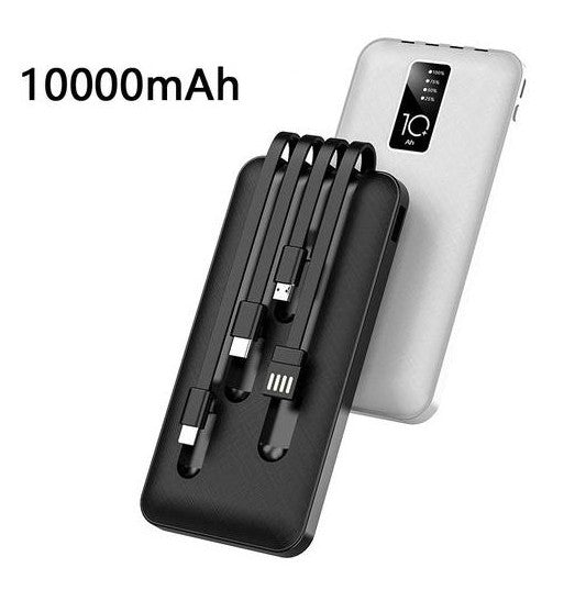 Power Bank 10000mAh com Cabos Integrados PD-28