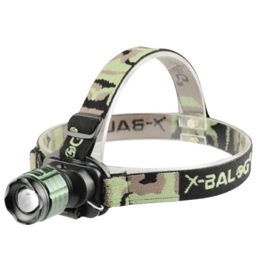 Lanterna de Cabeça X-Balog com Faixa Camuflada
