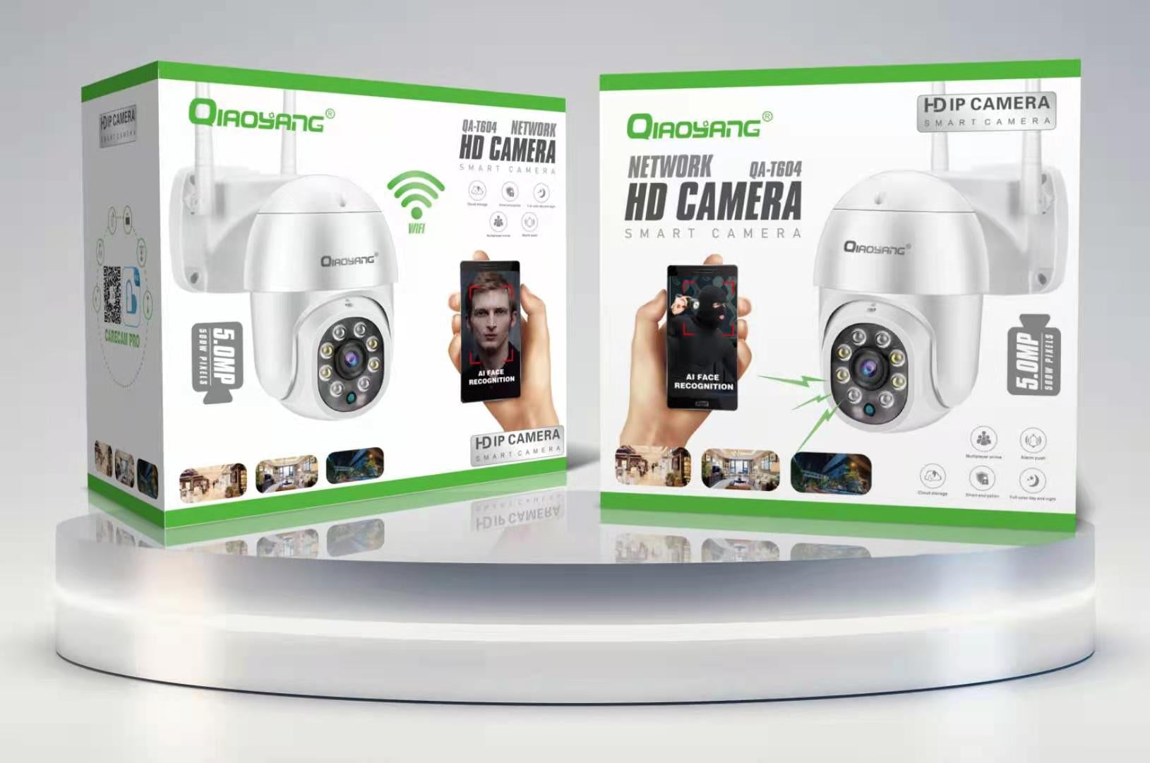 Câmara IP PTZ Exterior WiFi 5MP com IA — Qiaoyang QA-T604