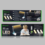 Candeeiro de Mesa LED Multifuncional com Suporte