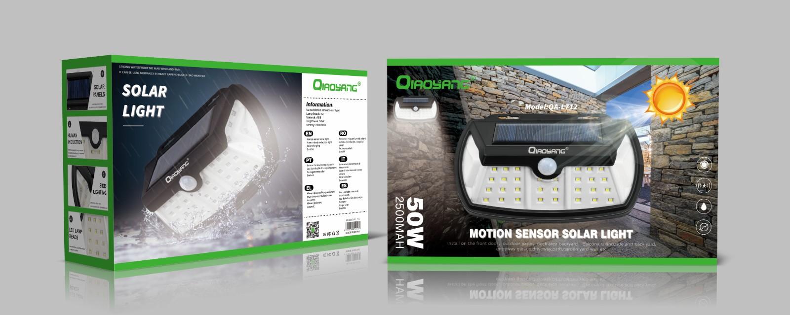 Foco Solar LED com Sensor de Movimento 50W